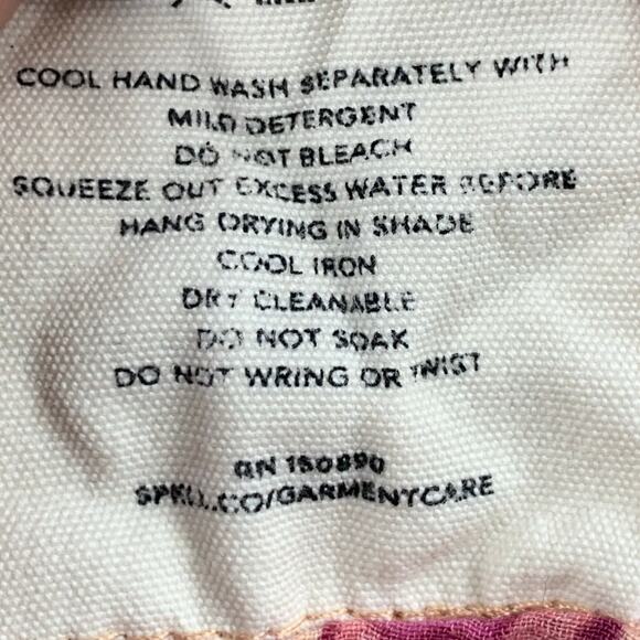 Spell & The Gypsy Top sz Large Folk Song Blouse Boho Floral Pink Hippie *FLAW - Picture 13 of 13